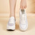 Women's white retro hollow out lace rocker bottom shoe sneaker 08