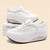 Women's white retro hollow out lace rocker bottom shoe sneaker 10