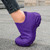 Women's purple flyknit pattern sock like fit wide toe slip on shoe sneaker 02