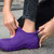 Women's purple flyknit pattern sock like fit wide toe slip on shoe sneaker 05