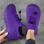 Women's purple flyknit drawstring sock like fit wide toe shoe sneaker 02