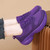 Women's purple casual flyknit lace up wide toe shoe sneaker 07