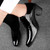 Men's black patent point toe high heel oxford dress shoe 02