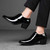 Men's black patent point toe high heel oxford dress shoe 07