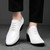 Men's white patent point toe high heel oxford dress shoe 04