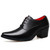 Men's black urban point toe high heel oxford dress shoe 01