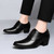 Men's black urban point toe high heel oxford dress shoe 03