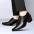 Men's black urban point toe high heel oxford dress shoe 04