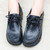 Women's black hollow out lace up rocker bottom shoe sneaker 05