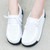 Women's white hollow out lace up rocker bottom shoe sneaker 03