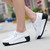 Women's white hollow out lace up rocker bottom shoe sneaker 02