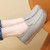 Women's grey casual plain sewn accents slip on shoe loafer 05