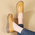 Women's yellow casual plain sewn accents slip on shoe loafer 05