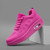 Women's pink red flyknit texture rocker bottom shoe sneaker 07