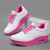 Women's white flyknit texture rocker bottom shoe sneaker 07
