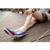 Blue multi color fashion label cambric slip on sneaker 05