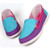 Blue multi color fashion label cambric slip on sneaker 13