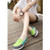 Green multi color fashion label cambric slip on sneaker 03