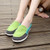 Green multi color fashion label cambric slip on sneaker 04