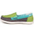 Green multi color fashion label cambric slip on sneaker 17