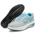 Women's blue grey simple leather rocker bottom shoe sneaker 08