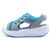 Women's blue multi style design lace up rocker bottom sandal 12