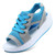 Women's blue multi style design lace up rocker bottom sandal 13