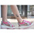 Pink multi style design lace up rocker bottom sandal 11