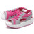Women's pink multi style design lace up rocker bottom sandal 10
