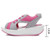 Pink multi style design lace up rocker bottom sandal 18