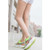 Green multi style design lace up rocker bottom sandal 03