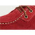 Red leather lace up rocker bottom shoe 10