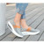 Grey weave check pattern slip on rocker bottom shoe 1359 05