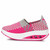 Pink weave check pattern slip on rocker bottom shoe 1359 12