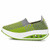 Green weave check pattern slip on rocker bottom shoe 1359 12