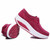 Rose red suede leather rocker bottom shoe sneaker 03