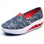 Blue stripe canvas slip on rocker bottom shoe sneaker 01
