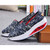 Blue stripe canvas slip on rocker bottom shoe sneaker 07