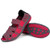 Red knitted check pattern leather slip on shoe sandal 10