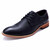 Black Oxford leather lace up dress shoe 1214 01