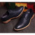 Black Oxford leather lace up dress shoe 1214 10