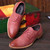 Red Oxford leather lace up dress shoe 1214 10