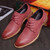 Red Oxford leather lace up dress shoe 1214 07