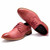 Red Oxford leather lace up dress shoe 1214 13
