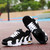 Black white pattern leather air sole sport shoe sneaker 05