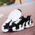 Black white pattern leather air sole sport shoe sneaker 06