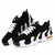 Black white pattern leather air sole sport shoe sneaker 10