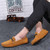 Yellow twin rope leather slip on shoe loafer 03