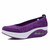 Purple polka dot low cut slip on rocker bottom shoe sneaker 01