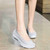 Grey check pattern low cut slip on rocker bottom shoe sneaker 07